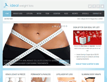 Tablet Screenshot of idealweightlossnow.com